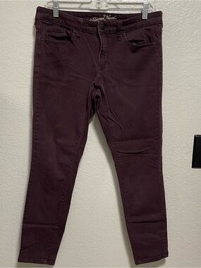 Universal Thread Deep burgundy Mid Rise Skinny Jeans Size 8/29r
